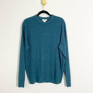 Dockers Teal Knit Crewneck Sweater
